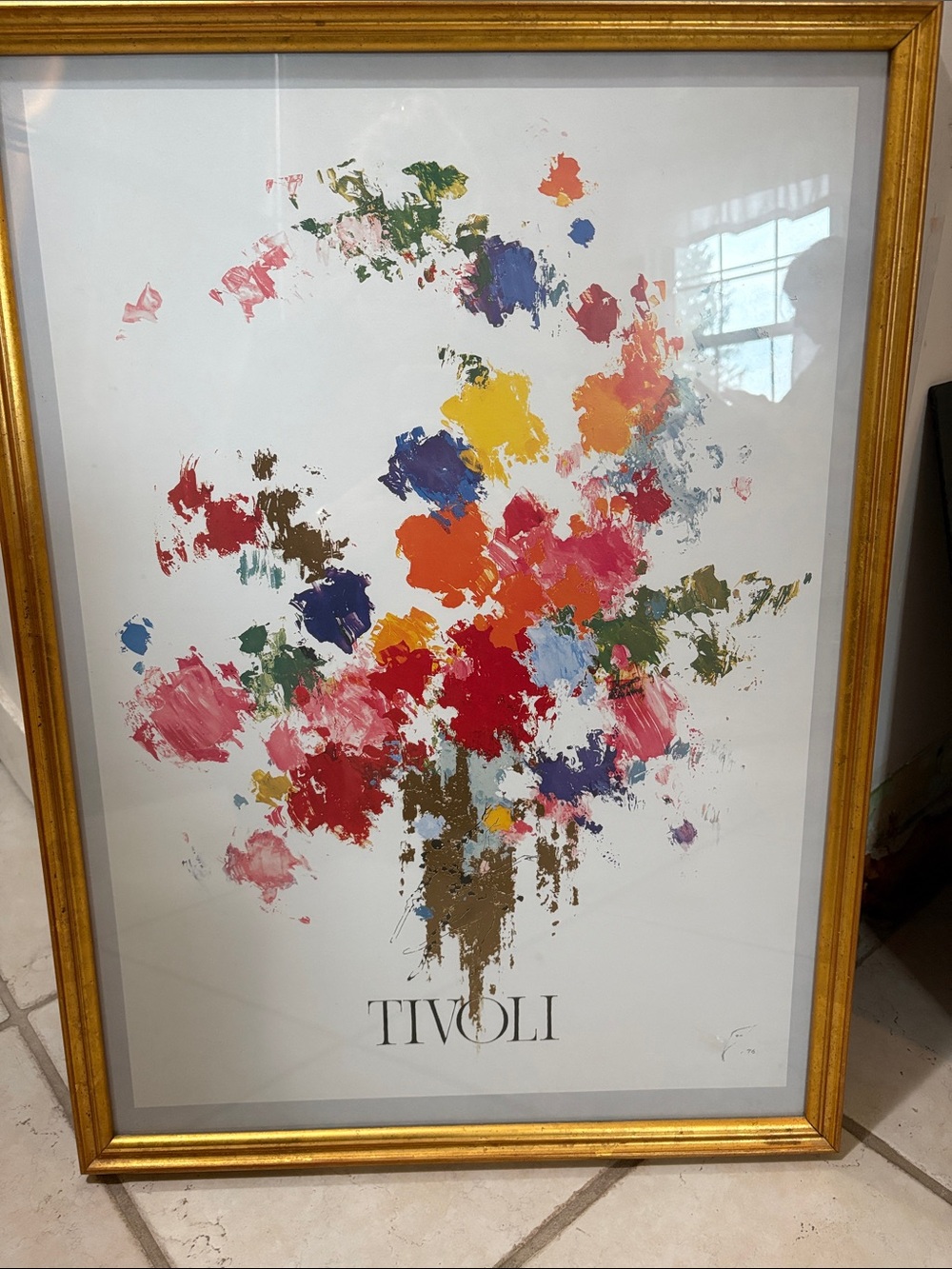 Tivoli Gardens by Otto Nielsen Vintage Print 1976, Framed 19 by 27 -
